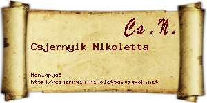 Csjernyik Nikoletta névjegykártya